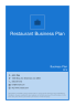 Restaurant Business Plan - Page 1