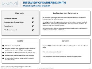 Single interview report