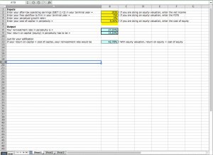 Implied Return on Capital (ROC) & Return on Equity (ROE) Terminal Value