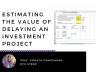 Estimating the Value of Delaying an Investment Project
