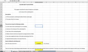 Valuing Equity as an Option