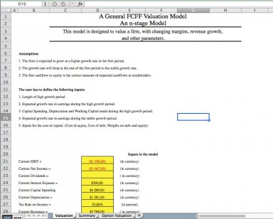 Generalized Free Cash Flow to the Firm (FCFF) Model for Negative Earnings Firms