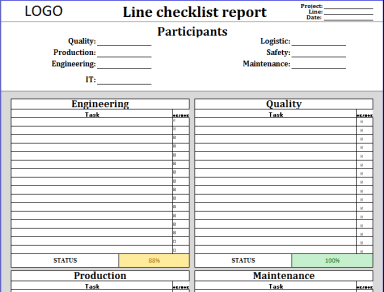 Line Checklist Report Excel Template