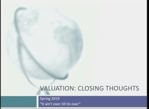 Summary Course On Valuation