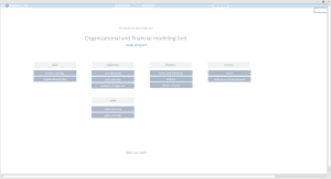 Organizational and financial modeling tool