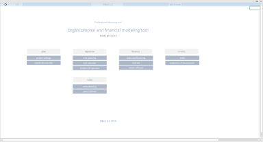 Organizational and financial modeling tool
