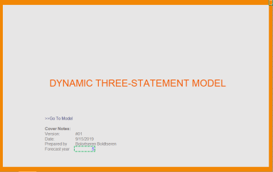 Dynamic three-statement Excel Model
