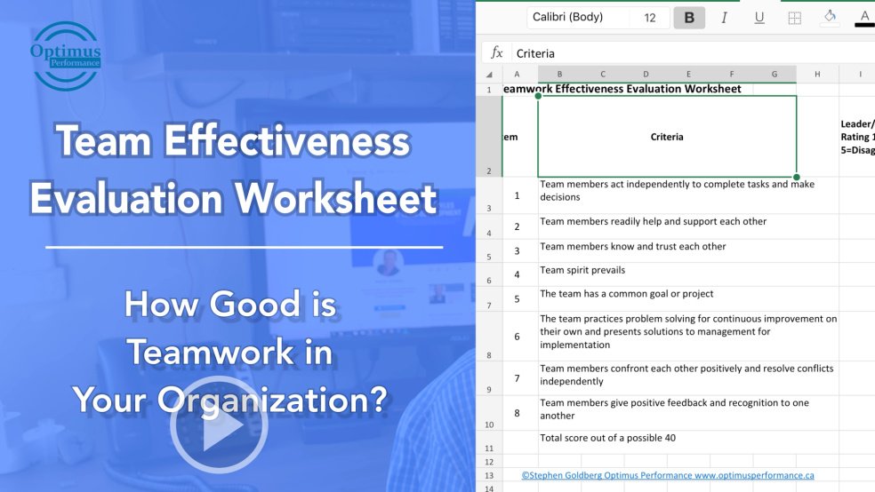 How Effective is Your Teamwork? Use the Team Effectiveness Evaluation ...