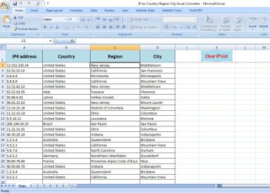 IP to Country Region City Excel Converter