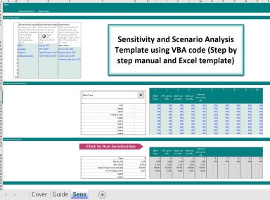 Sensitivity and Scenario Analysis Excel Template with VBA