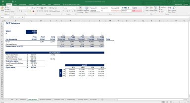 Discounted Cash Flow Valuation Excel Model