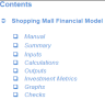 Shopping Mall Financial Excel Model