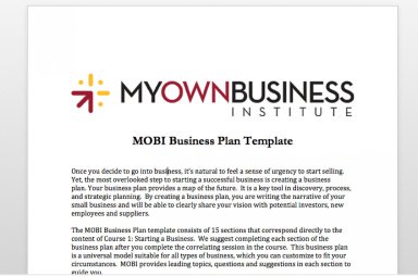 MOBI Business Plan Template