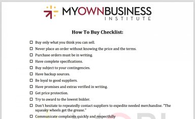 How to Buy Checklist