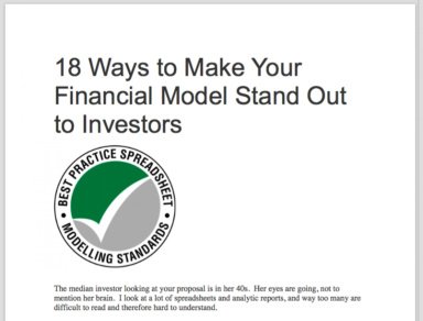 How to Make Your Financial Model Stand Out to Investors in 18 Ways