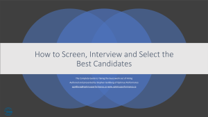 How to Hire & Select the Right Candidate for the Job