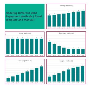Modeling different principal debt repayment methods