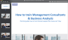 How to train Management Consultants & Business Analysts
