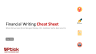 Financial Writing Cheat Sheet - Page 1