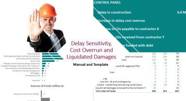 Delay sensitivity, Overrun and Liquidated Damages (Manual and Excel Template)
