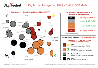 BCG Matrix - Key Account Management Business Development PowerPoint Template Slide