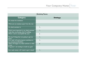 One Page Marketing Plan: Get Customers to Choose You