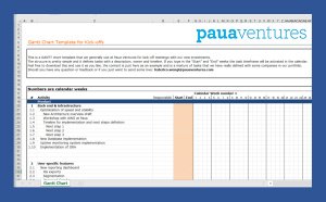 Simple GANTT Chart Template for Kick-offs