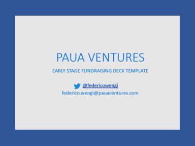 Pitch Deck Template for Early Stage Startups