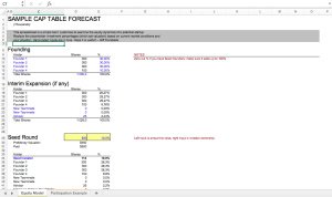 Equity & Investment Cap Table Model Template