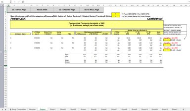 Comparable Companies (NON-FDS) Excel Model