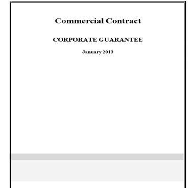 Sample's : Personal Guarantee and Corporate Guarantee