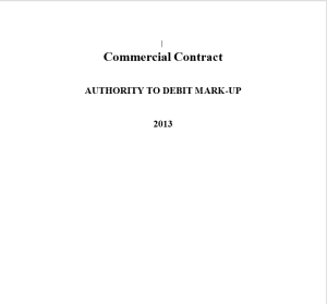 Sample/Template : Authority to Debit Markup Letter