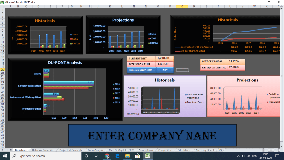 Financial Statement Analysis Excel Model. - Eloquens