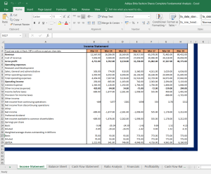 Aditya Birla Fashion Fundamental Analysis Excel Model