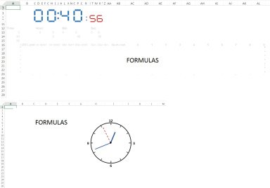Digital and Analog EXCEL Clock