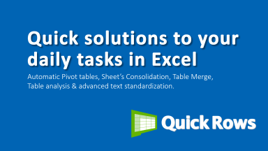 QuickRows. Excel made easy! (Excel Add-In)