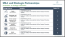 M&A and Strategic Partnerships - Evaluation tool