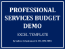 Professional Services Budget Excel Template Demo