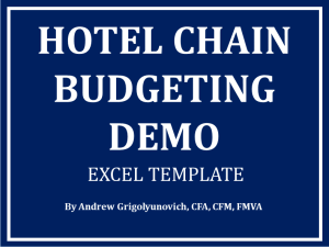 Hotel Chain Budgeting Excel Template Demo