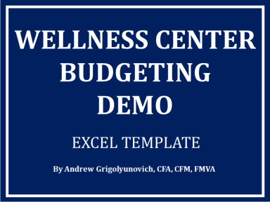 Wellness Center Excel Budget Template Demo