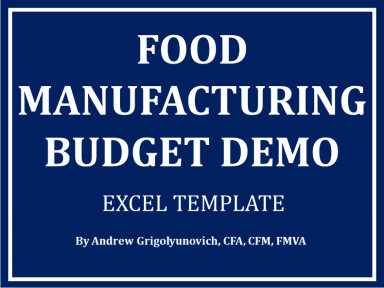 Food Manufacturing Budget Excel Template Demo