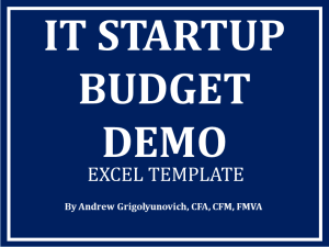 IT Startup Budget Excel Template Demo