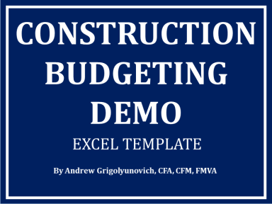Construction Budgeting Excel Template Demo