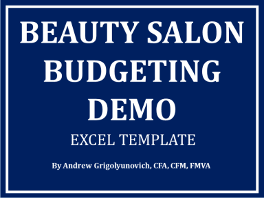 Beauty Salon Budgeting Excel Template Demo