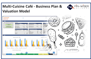 Multi Cuisine Cafe - 3 Statement Financial Model with 5 years Monthly Projection and Valuation