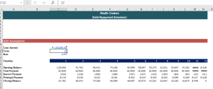 Loan Repayment Scheduler Excel Model