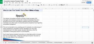 Competitive Analysis Template Toolkit