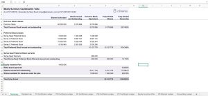 Startup Excel Cap Table Template - Eshares