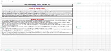 Stock Analysis Excel Model (Ver. 3.0) - Safal Niveshak