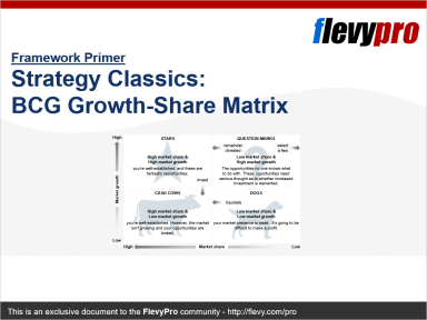 Strategy Classics: BCG Growth-Share Matrix